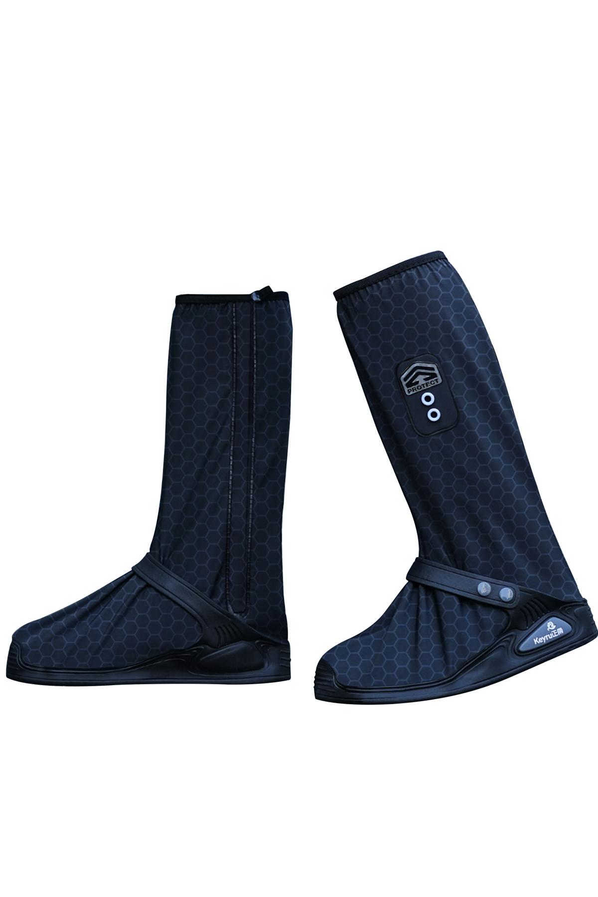 Adult High-Top Rain Shoe Covers: Weatherproof Your Steps - alternate view