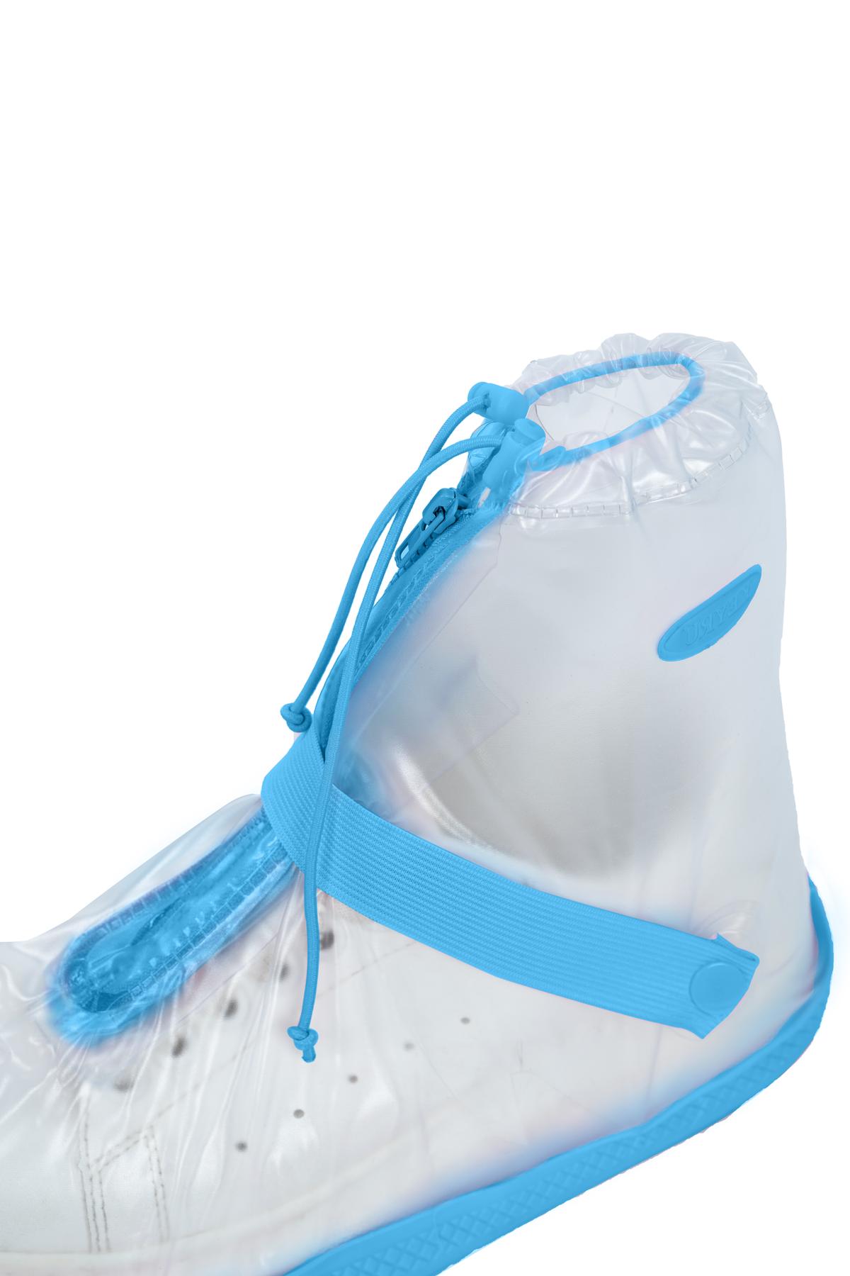 Adult Mid-Calf Rain Shoe Covers – Waterproof and Anti-Slip - alternate view