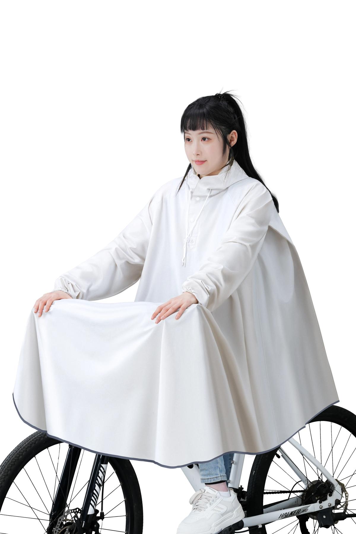 Sleeved Backpack Rain Poncho | PVC Cycling Rain Poncho for Rider Separation