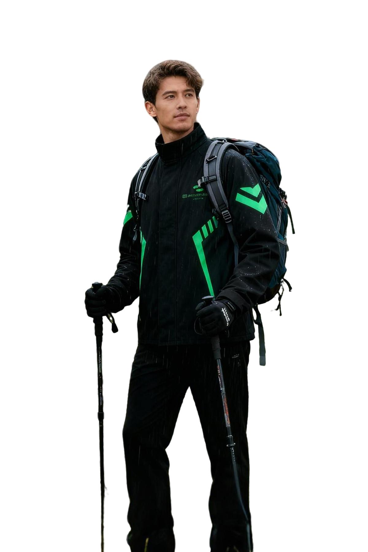 Motorcycle Rain Poncho with Reflective Strip: AAV Riding Jacket's Innovation